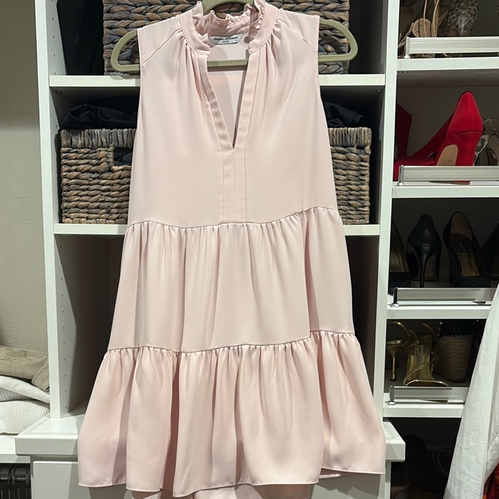 Amanda Uprichard Light Pink Ruffle Mini Dress